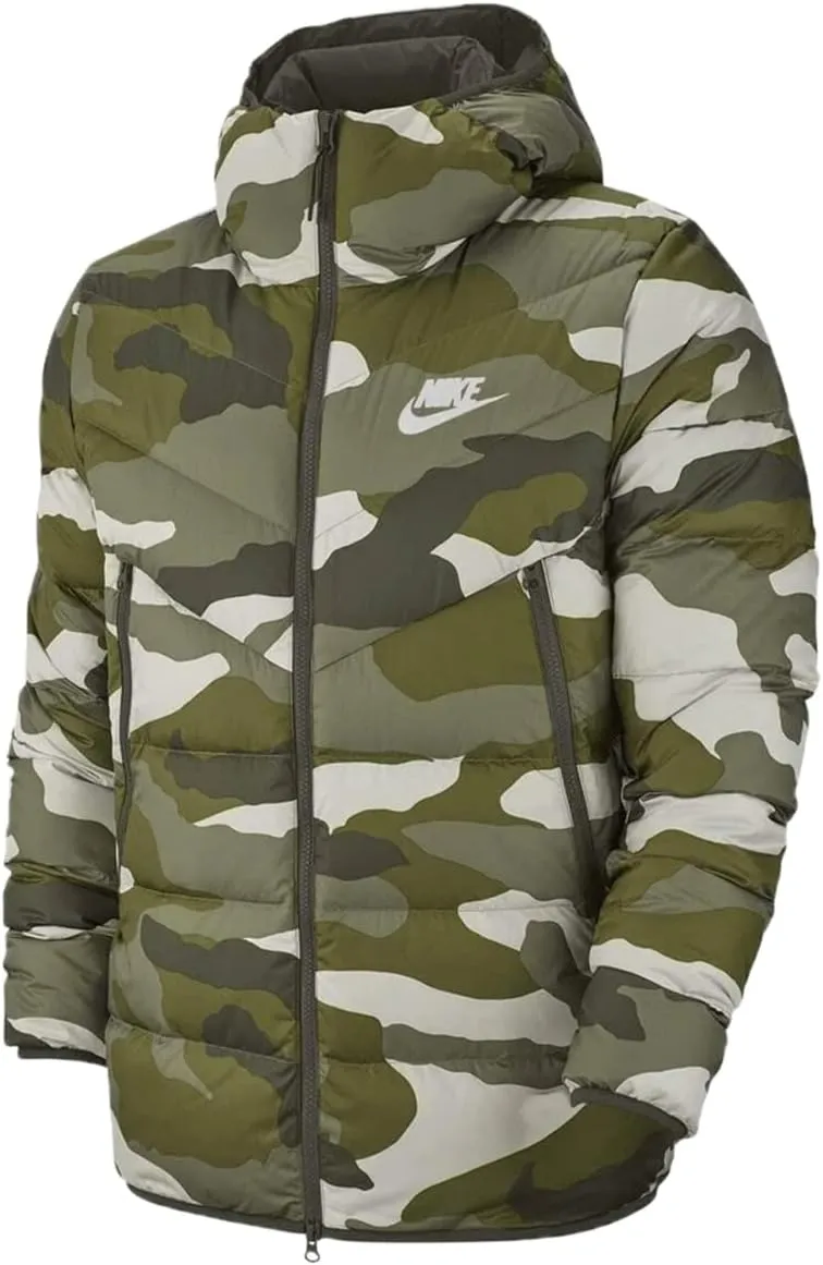 Nike Sportswear Down Fill Windrunner Printed Hooded Puffer Jacket Mens Size-L