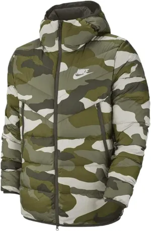 Nike Sportswear Down Fill Windrunner Printed Hooded Puffer Jacket Mens Size-L