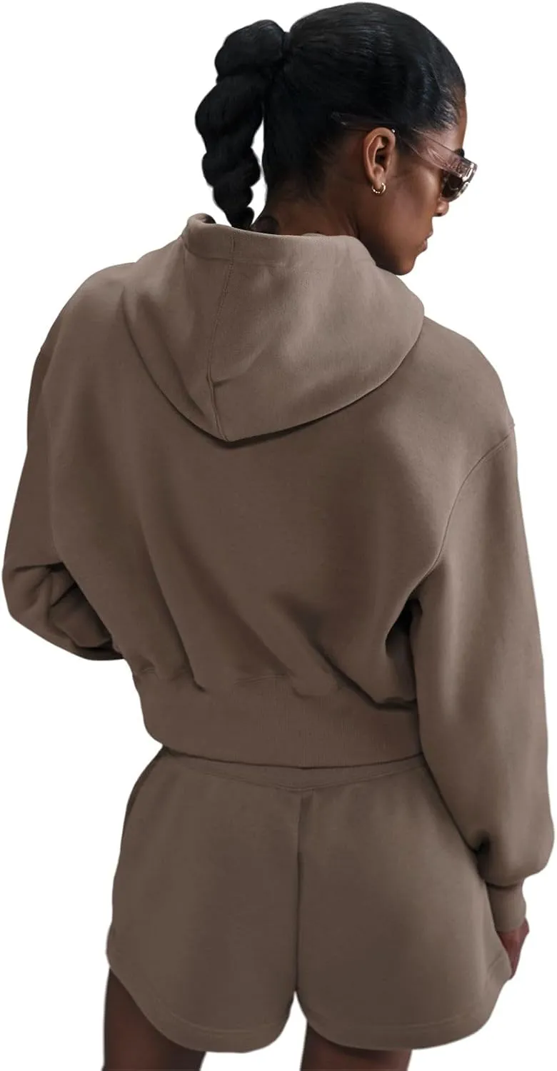 Nike Women's Sportswear Phoenix Fleece Loose Cropped Full-Zip Hoodie