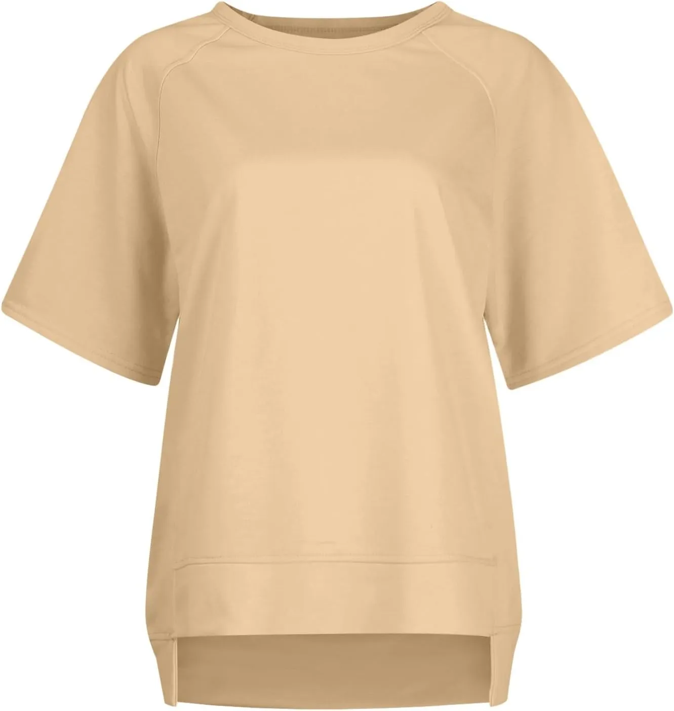 Oversized T Shirts for Women Crewneck Short Sleeve Casual Loose Summer Tops Lightweight High Low Blouse Tee Tops