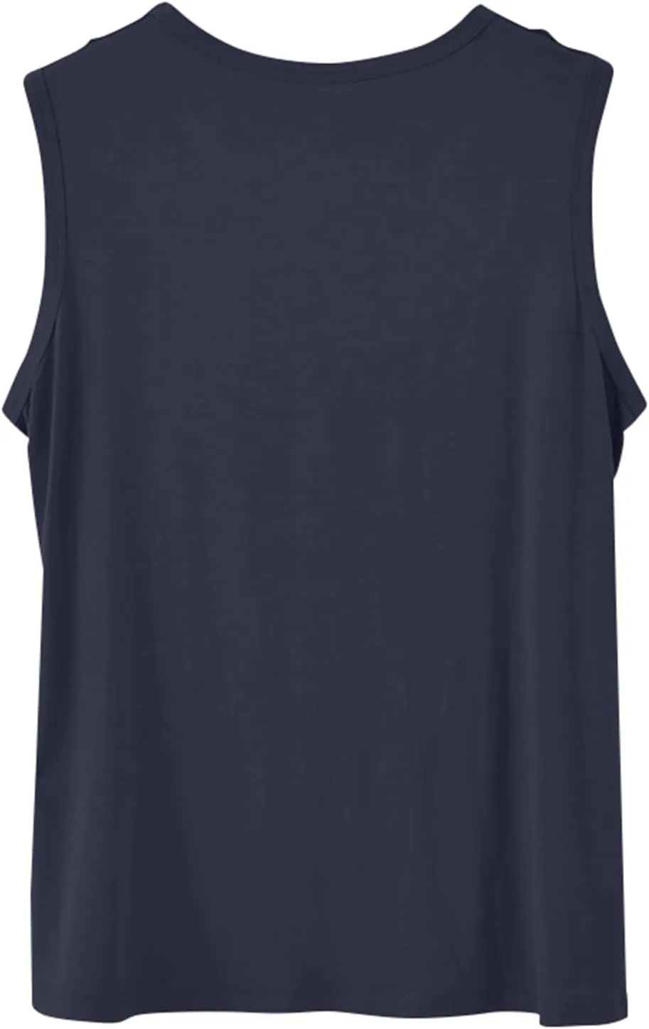 Palaver Tank Top for Women Summer Crweneck Sleeve Tunic Loose Fit Button Down Basic Shirts Soft Casual Blouse