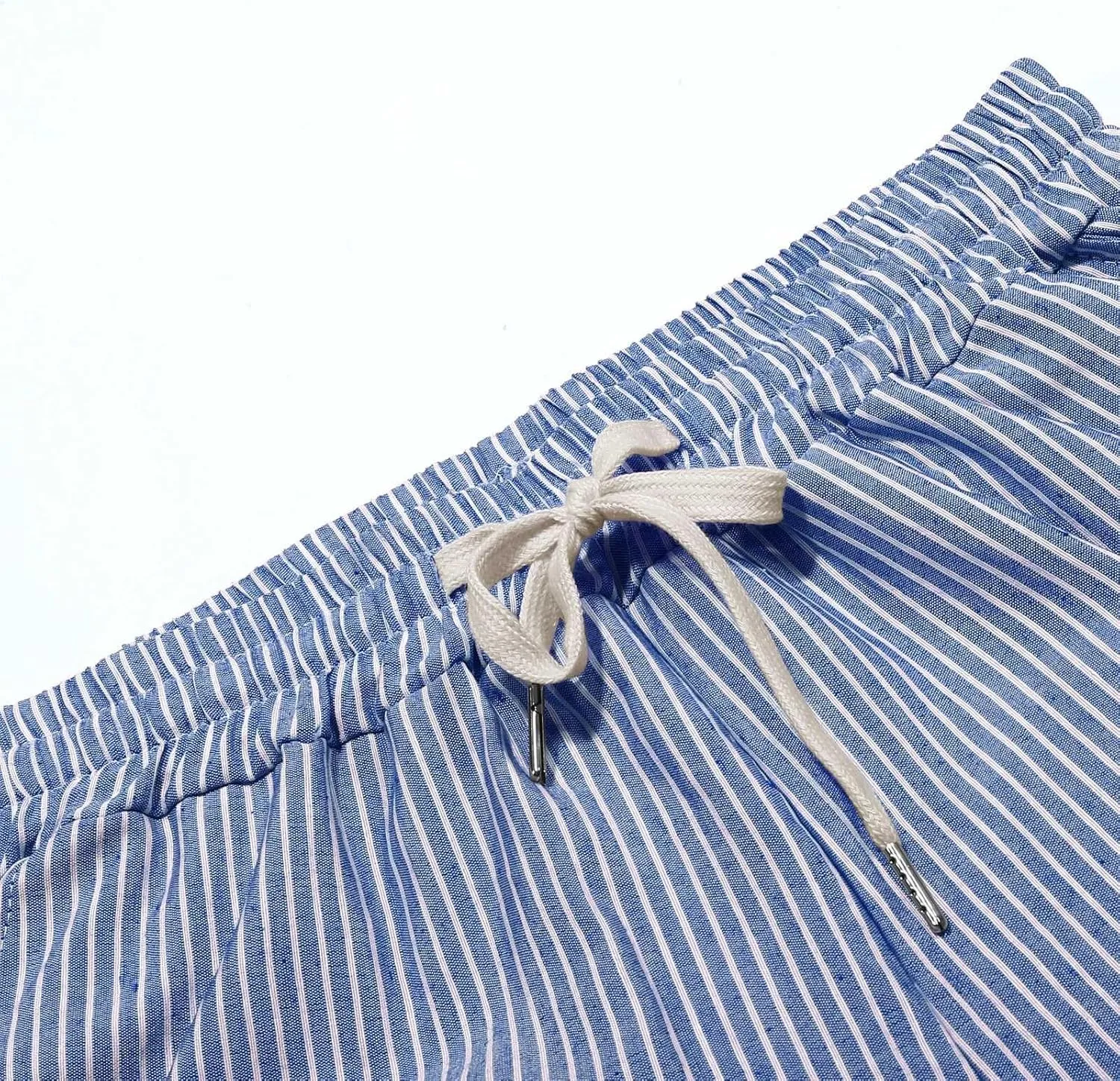 Pants for Women Olzeep Classy Striped Side Pocket Pants Women's Stripe Button Casual Loose Cotton Linen Pants