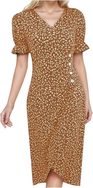 Pastoral Vintage Dress for Women Sexy V-Neck Long Sleeve Summer Dresses Boho Floral Ruffle Flowy Maxi Outfits