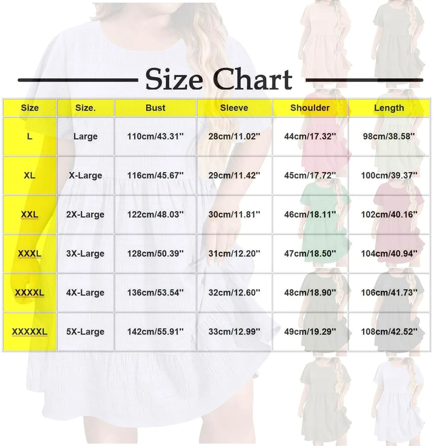 Plus Size Gauze Dresses for Women Short Sleeve Ruffle Hem Midi Dresses Summer Casual Beach Party Dresses