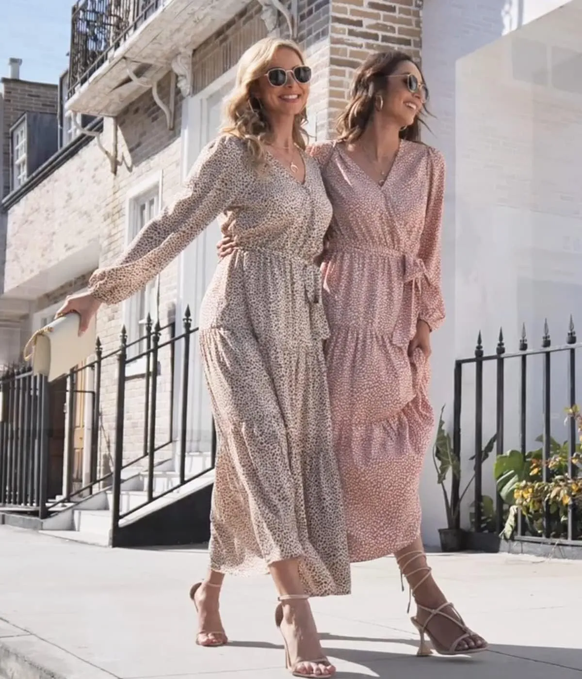 PRETTYGARDEN Womens Spring Long Sleeve Wrap V Neck Ruffle Floral Maxi Dress Casual Tie Waist Boho Chiffon Flowy Long Dresses