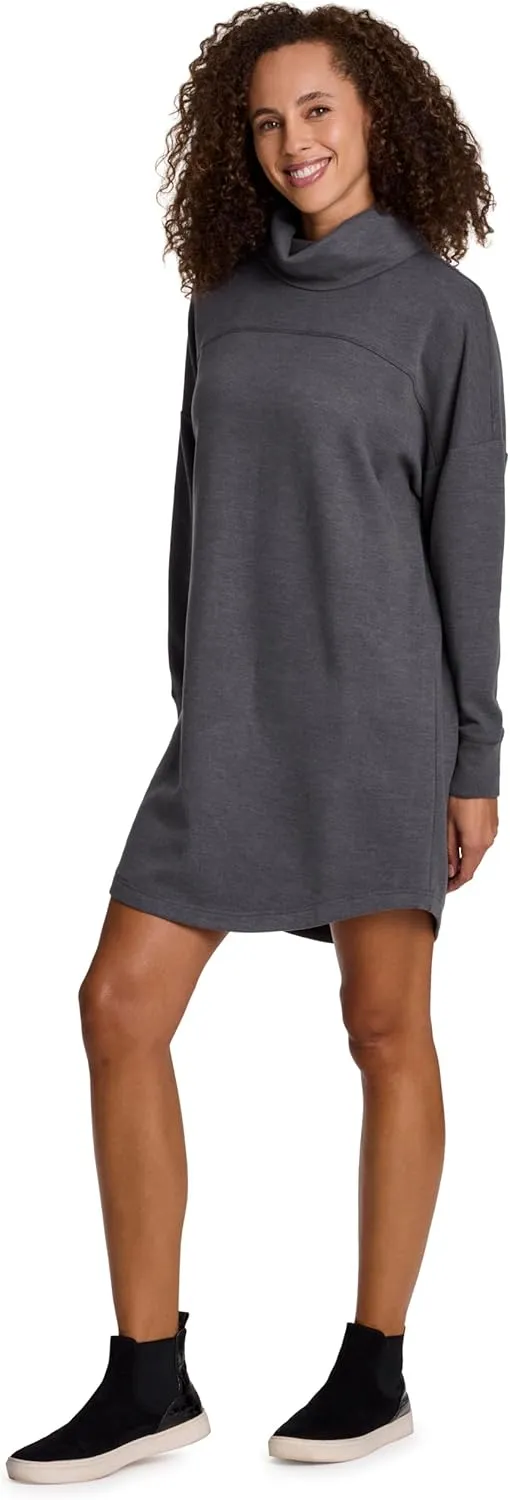 RBX Activewear Cowl Neck Sweater Dress for Women, Long Sleeve Lightweight Sweatshirt Dress Legging Friendly Tunic