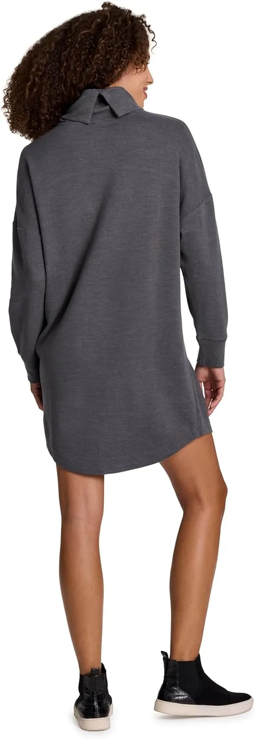 RBX Activewear Cowl Neck Sweater Dress for Women, Long Sleeve Lightweight Sweatshirt Dress Legging Friendly Tunic