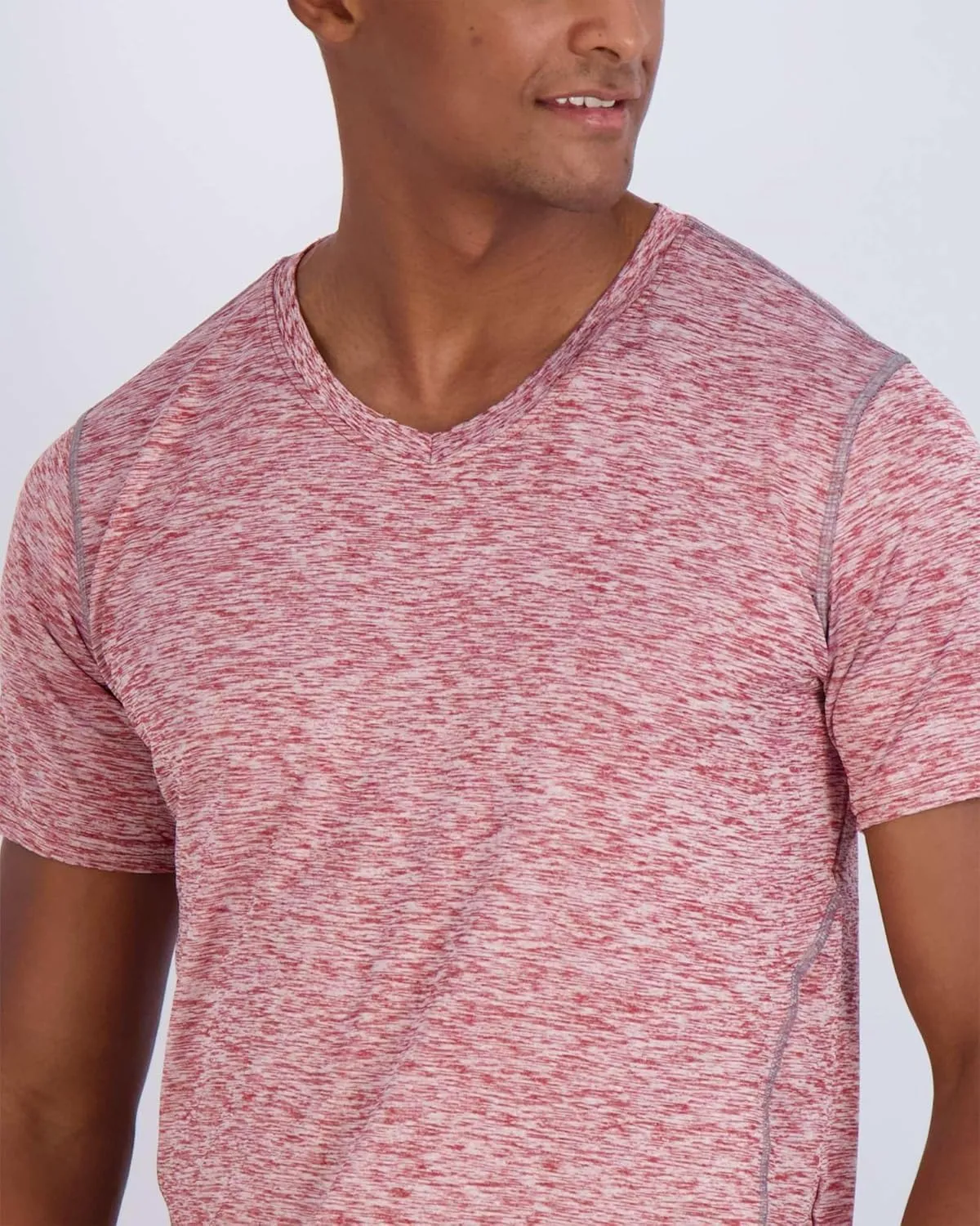 Real Essentials 5 Pack: Mens V-Neck Dry-Fit Moisture Wicking Active Athletic Tech Performance T-Shirt