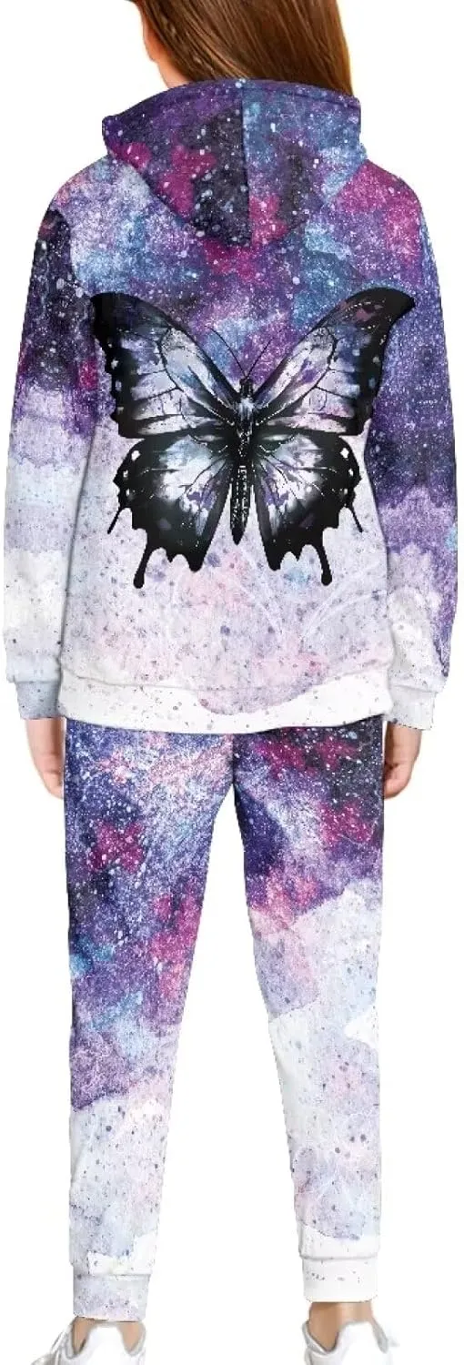 Renewold Kids Hoodie Sweatshirt and Sweatpants 2 Pieces Set Boys Girls Tracksuits Activewear for 4-12 Years