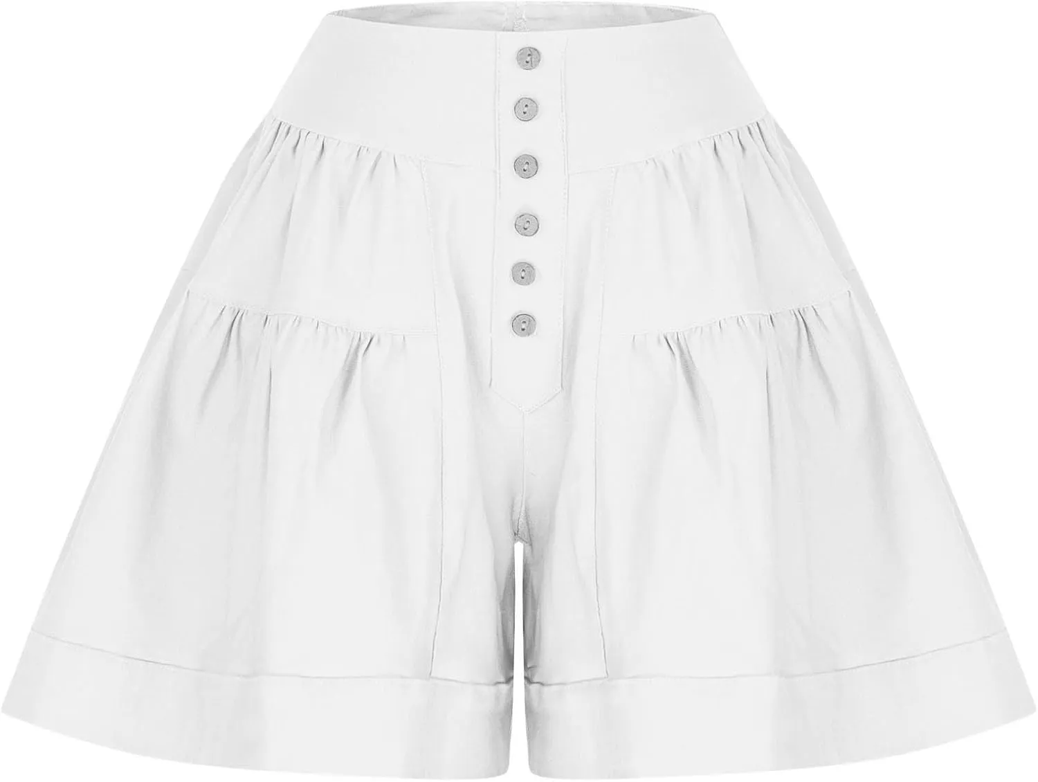 Shorts for Women 2025 Summer Fleur Denim Casual High Waisted Buttons Flowy Jean Shorts Cute Beach Shorts