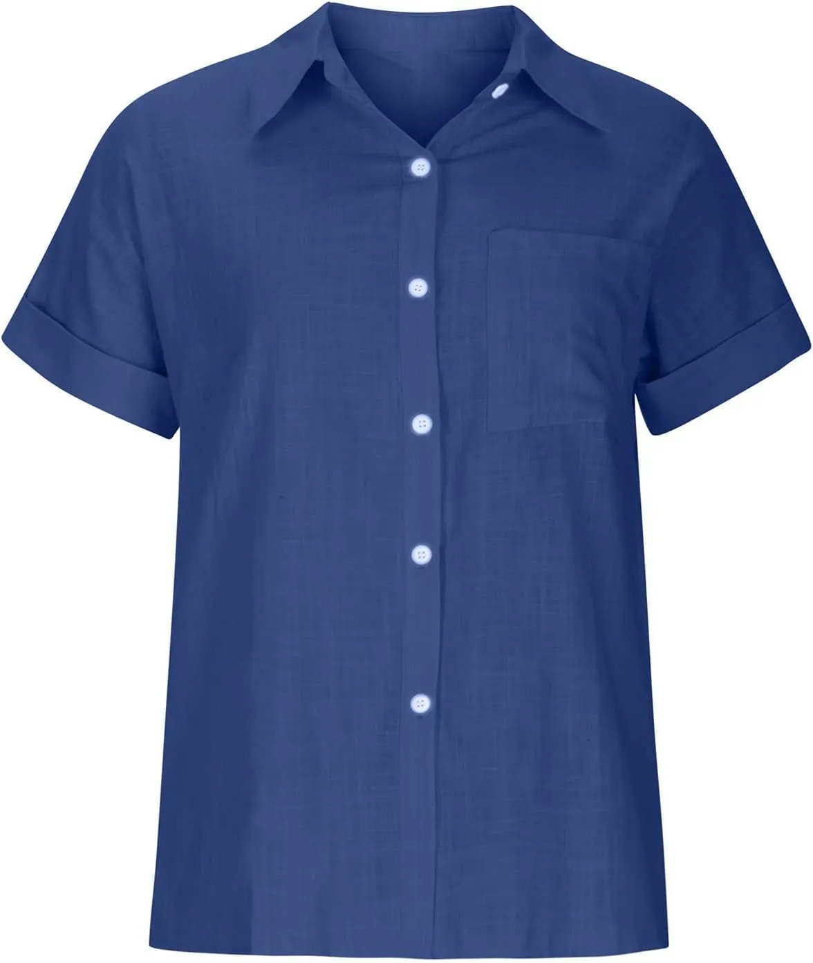 SMIDOW Womens Cotton Linen Shirts Plus Size Button Down t-Shirt Casual Loose Comfy Summer Spring Tops Blouse 2023