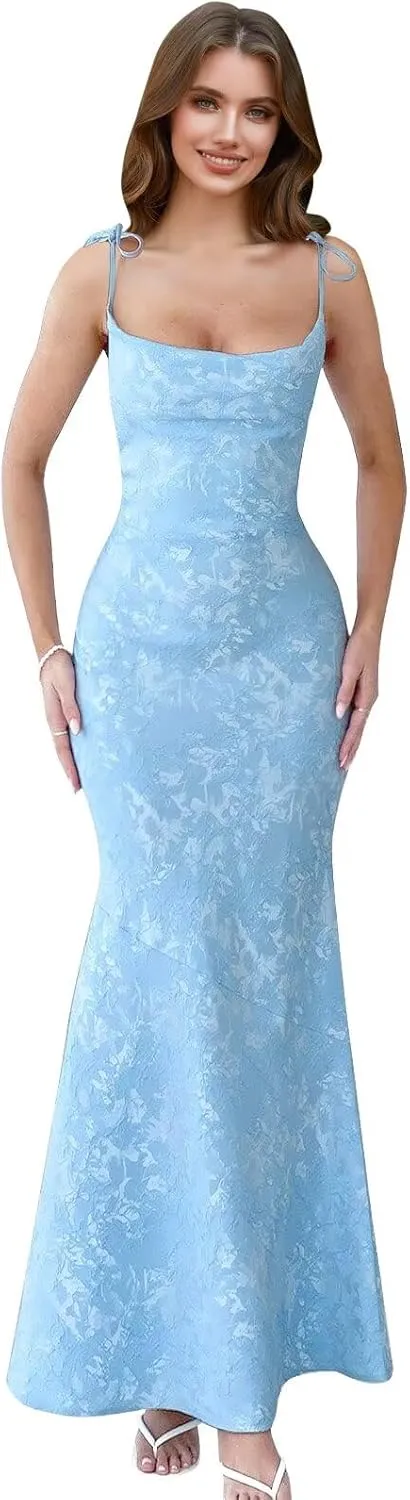 Spaghetti Straps Satin Prom Dresses 2024 Corset Evening Dresses for Women Mermaid Long Formal Dresses