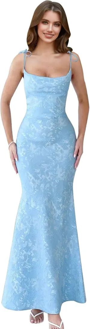 Spaghetti Straps Satin Prom Dresses 2024 Corset Evening Dresses for Women Mermaid Long Formal Dresses