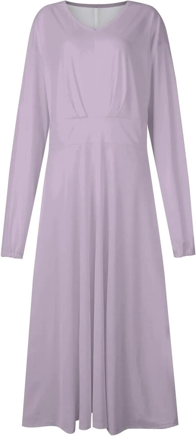 Spring Dresses for Women 2024 New Years Eve V-Neck Long Sleeve Gradient Plus Size Dresses for Curvy Formal Trendy