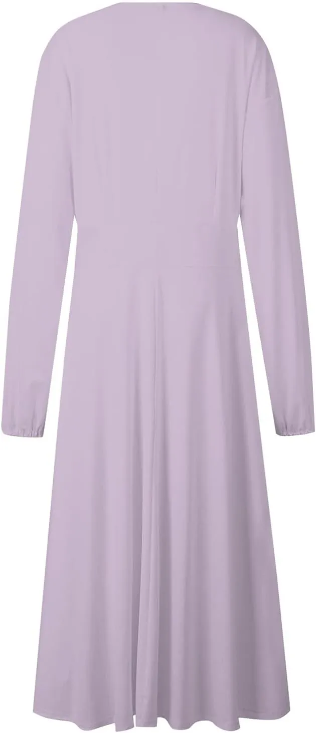 Spring Dresses for Women 2024 New Years Eve V-Neck Long Sleeve Gradient Plus Size Dresses for Curvy Formal Trendy