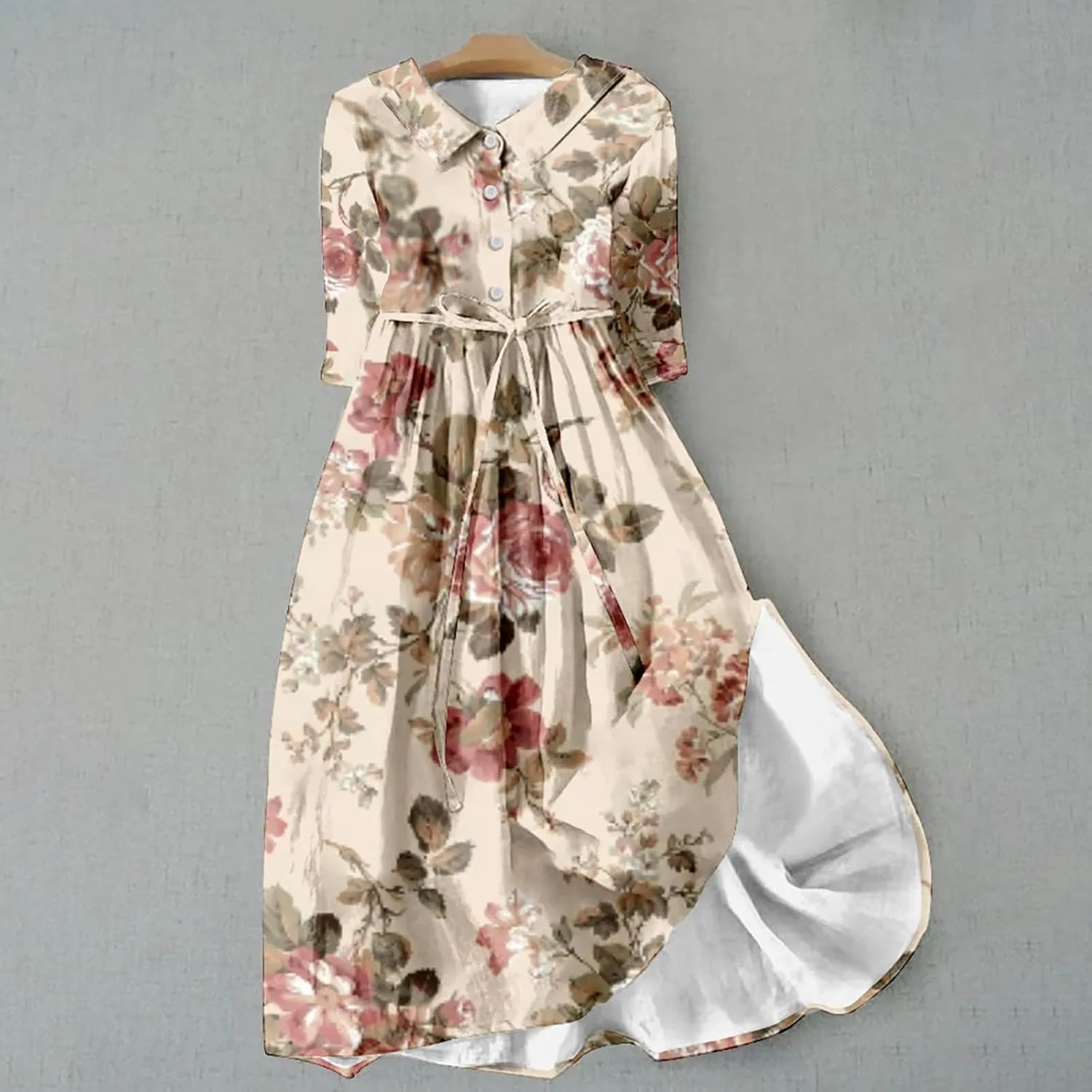 Summer Dresses for Women 2025 A Line Half Sleeve Maxi Dress Casual Comfy Dressy Trendy Summer Vacation Outift Clothes