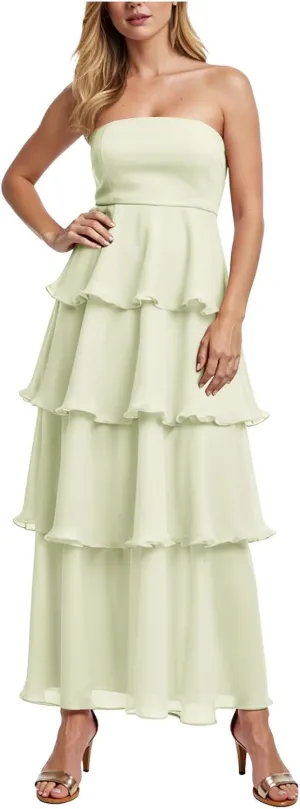 Summer Dresses for Women 2025,Women's Maxi Dress Off Shoulder Smocked Tiered Ruffle Flowy Dress Casual Beach Sundress
