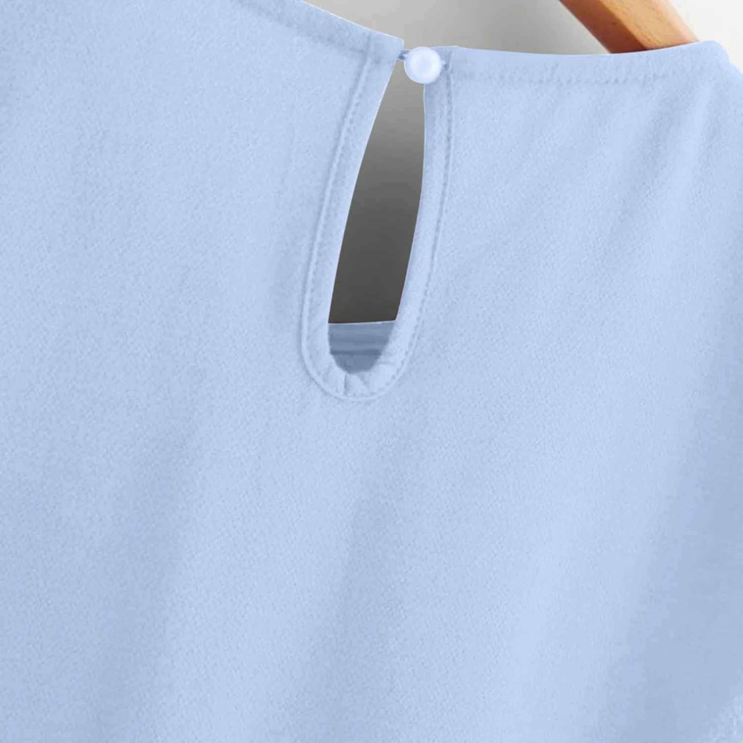 Summer Shirts for Women Fashion Crew Neck Tops Trendy Cute Ruffle Short Sleeve Solid Blouses Casual Loose Comfy Tees
