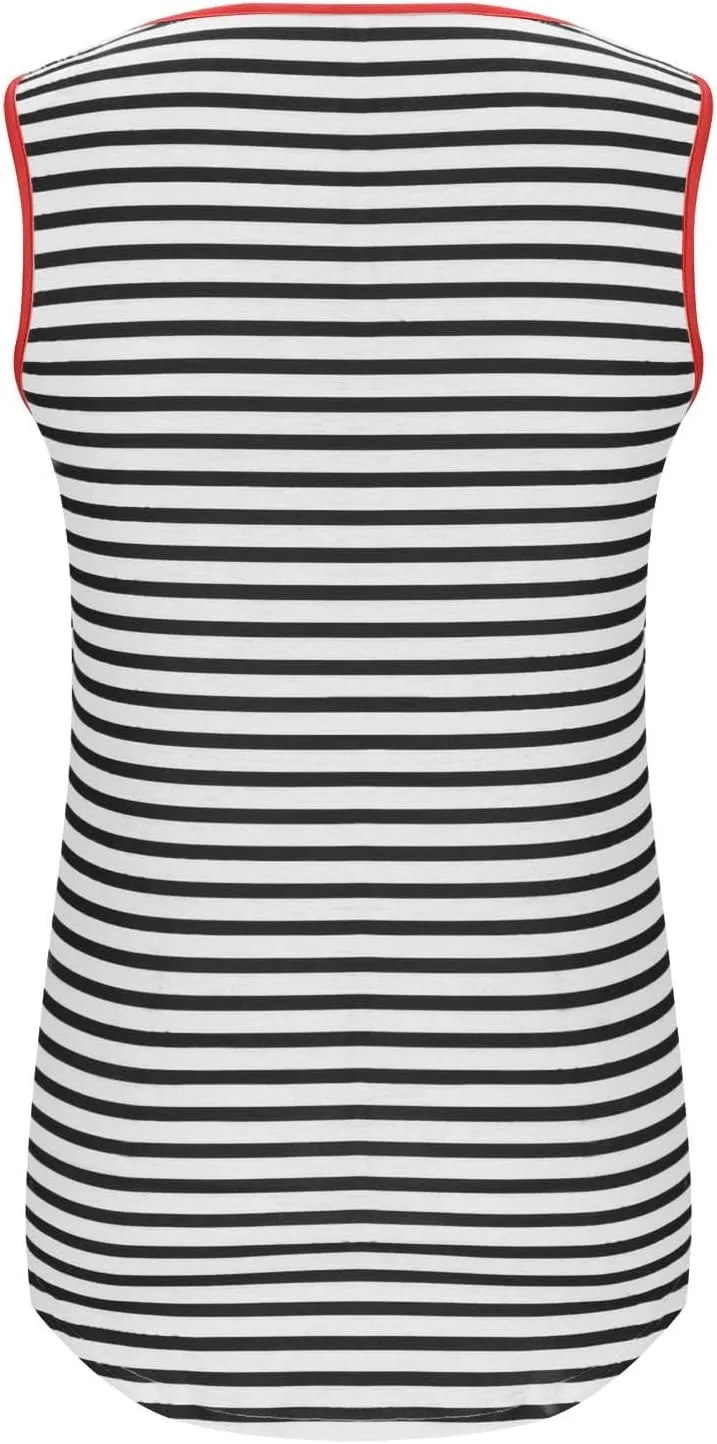 Summer Tank Tops for Women 2025 Striped Tank Top Sleeveless Scoop Neck Loose Fit Color Block Tops Fashion Clothes