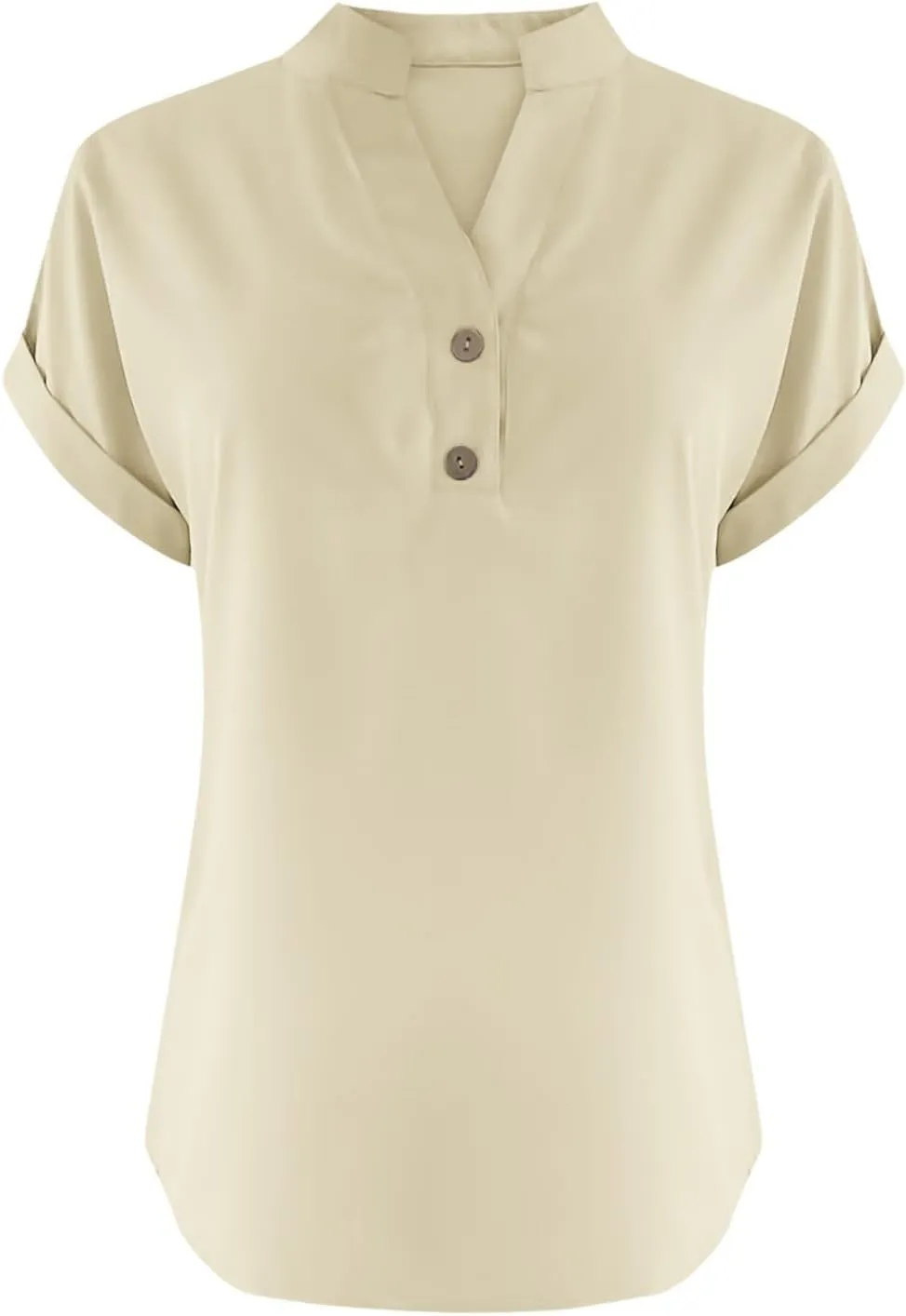 Summer Tops for Women 2025 Trendy Short Sleeve Shirts Casual V Neck Tunic Blouses Beach Vacation Outfits Clothes