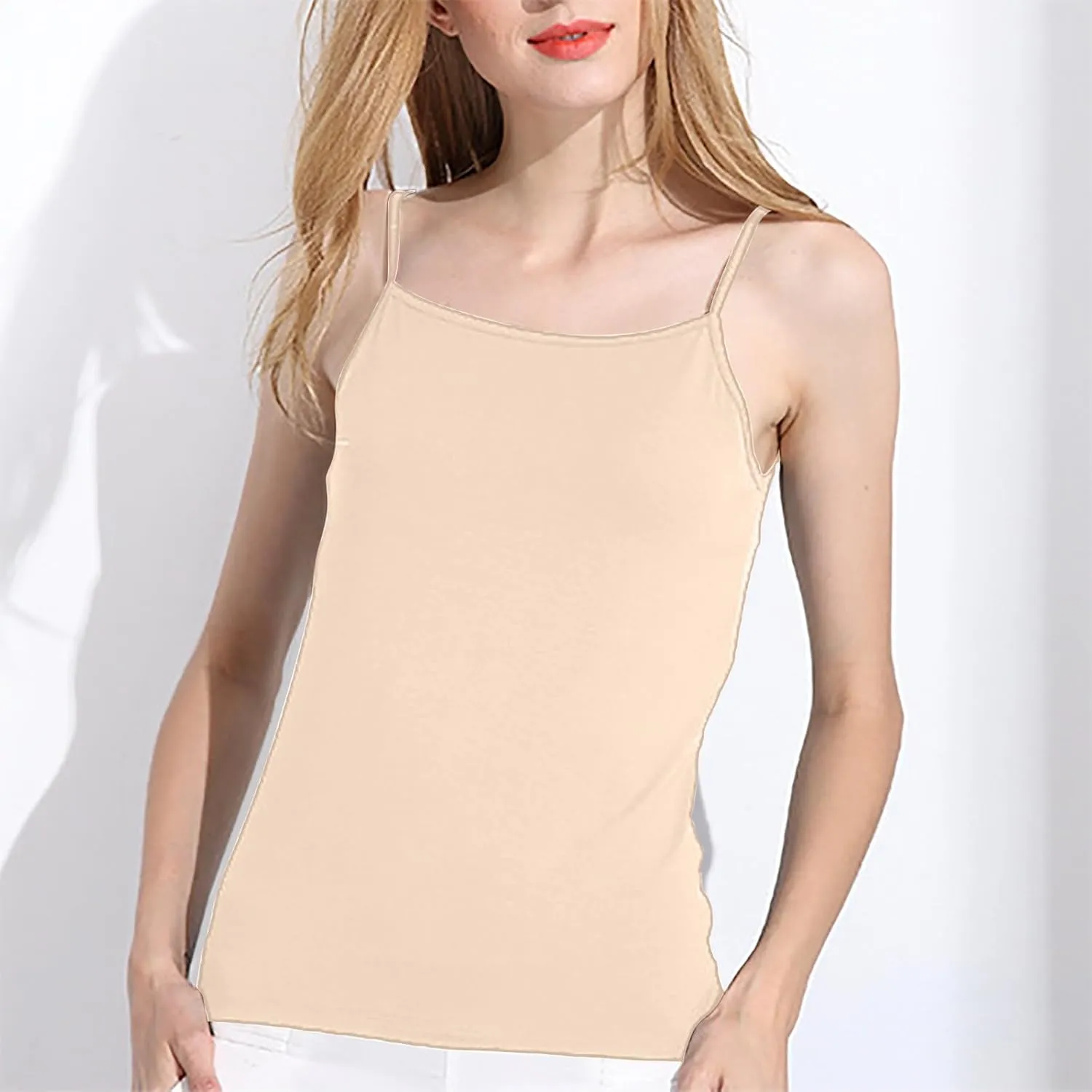 Summer Tops for Women in Bra Adjustable Spaghetti Strap Workout Yoga Shirts Basic Layer Padded Bra Tank Tops