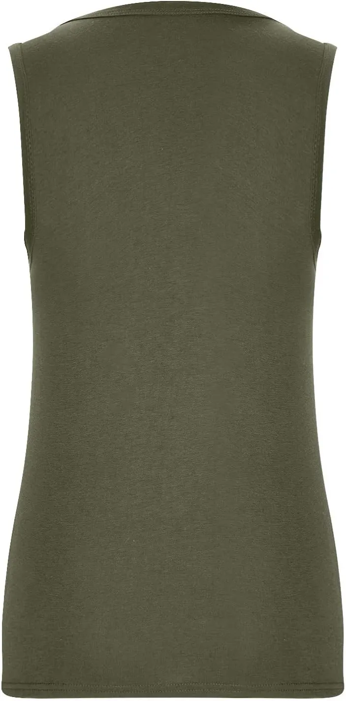 Tank Top for Women Keyhole V Neck Sleeveless Tank Tops Casual Loose Fit Summer Tee Shirts Business Work Shirt Blouses