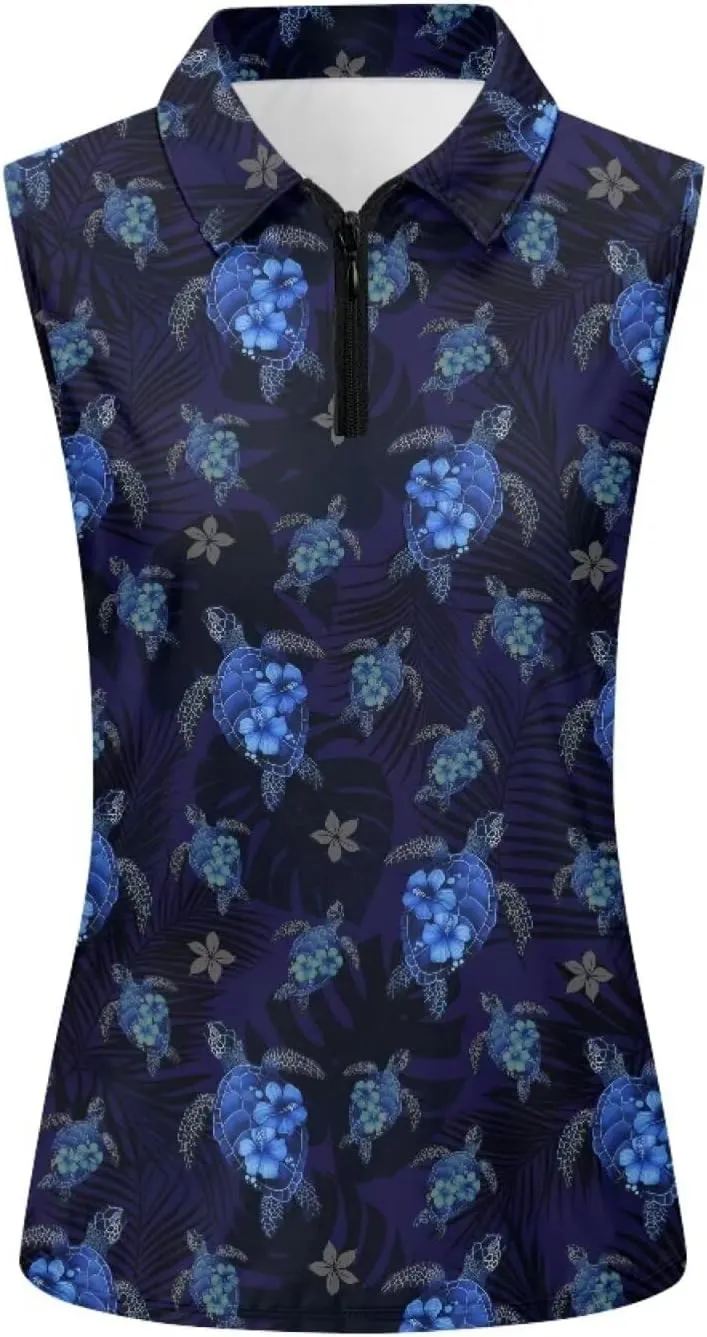 TOADDITDO Women's Golf Top Sleeveless Collared Tennis Tank Tops Shirts Quick Dry Activewear Size XS-2XL