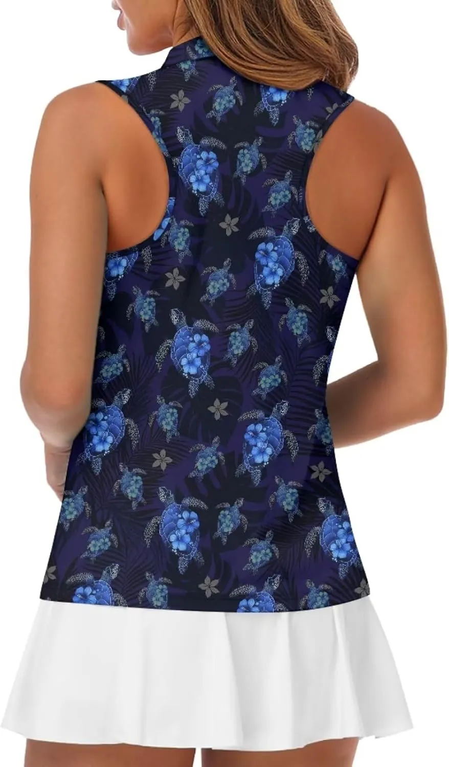 TOADDITDO Women's Golf Top Sleeveless Collared Tennis Tank Tops Shirts Quick Dry Activewear Size XS-2XL