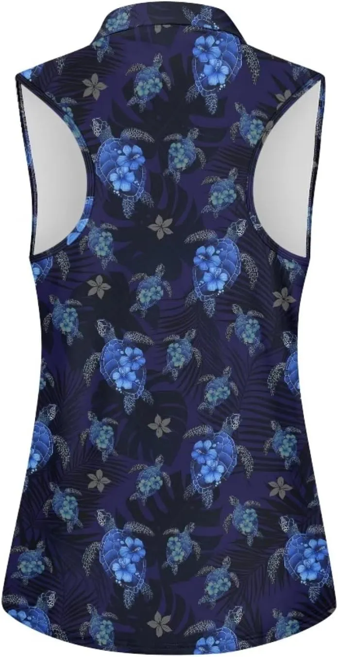 TOADDITDO Women's Golf Top Sleeveless Collared Tennis Tank Tops Shirts Quick Dry Activewear Size XS-2XL