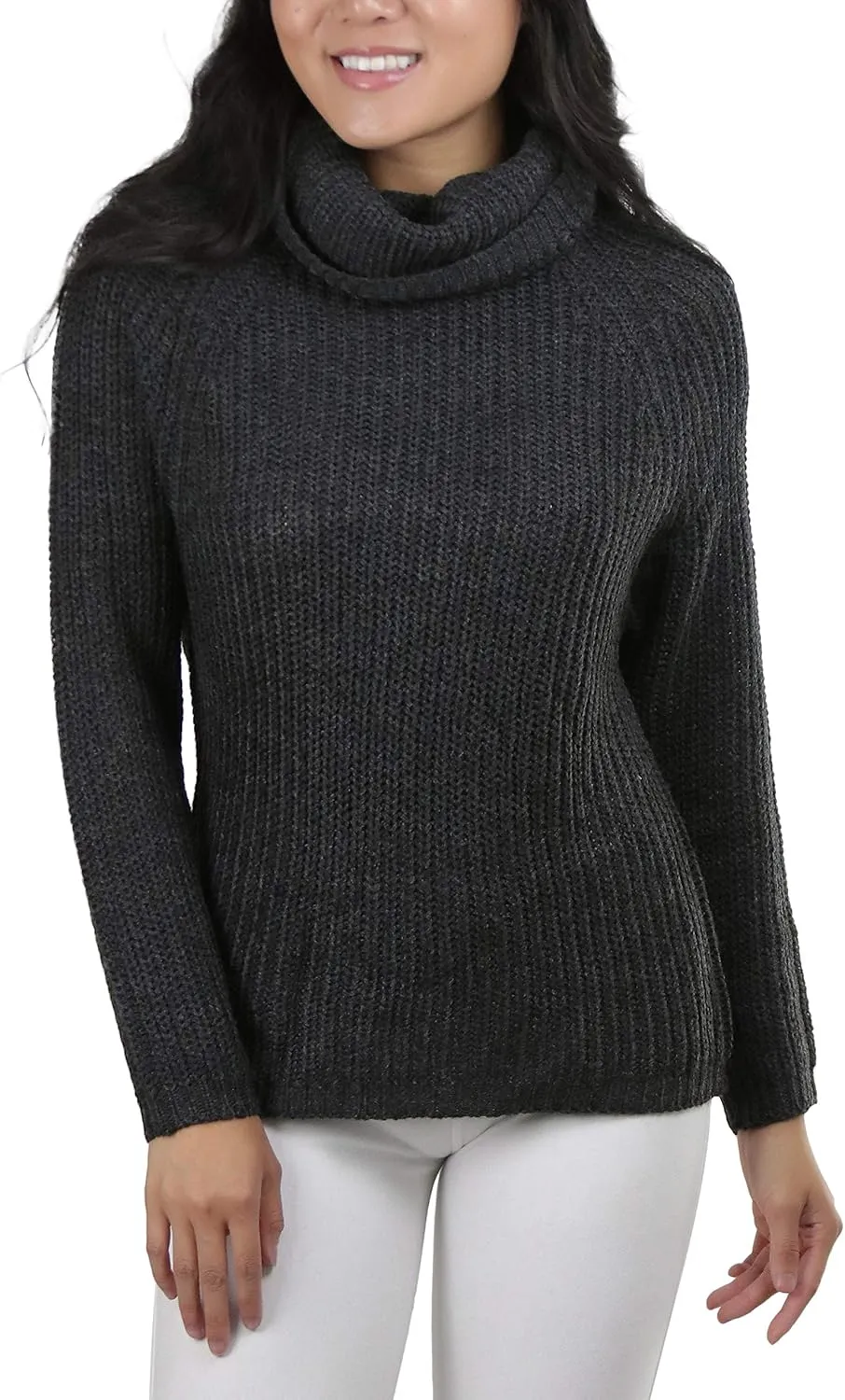 ToBeInStyle Women's Classic Knit Fold Over Turtleneck Pullover