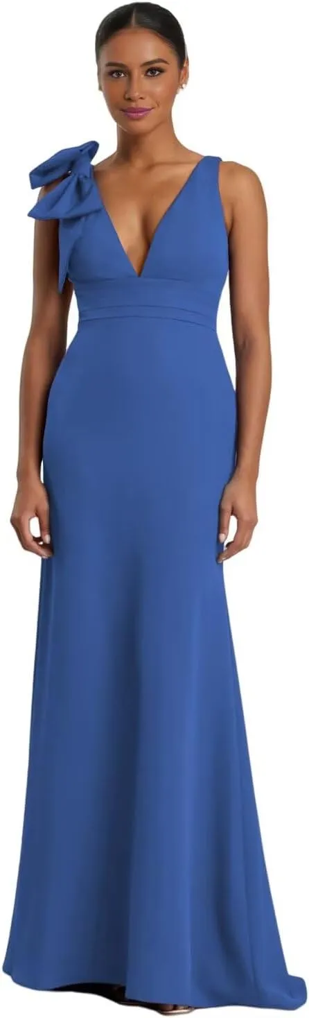 V Neck Maxi Fall Wedding Guest Dresses Elegant Elegant Formal Dresses Mermaid Backless Cocktail Dresses