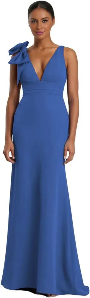 V Neck Maxi Fall Wedding Guest Dresses Elegant Elegant Formal Dresses Mermaid Backless Cocktail Dresses