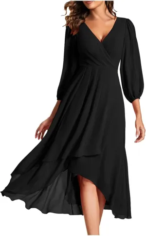 Wedding Guest Dresses for Women V Neck Short Sleeve Elegant Lace Party Gowns 2025 Summer A-line Formal Dress