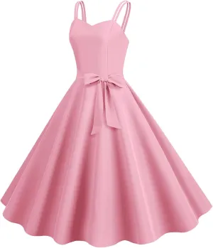 Women 1950s Polka Dot Vintage Dress Double Breasted Notch Lapel Short Sleeve Cocktail Swing Prom Midi Dresses