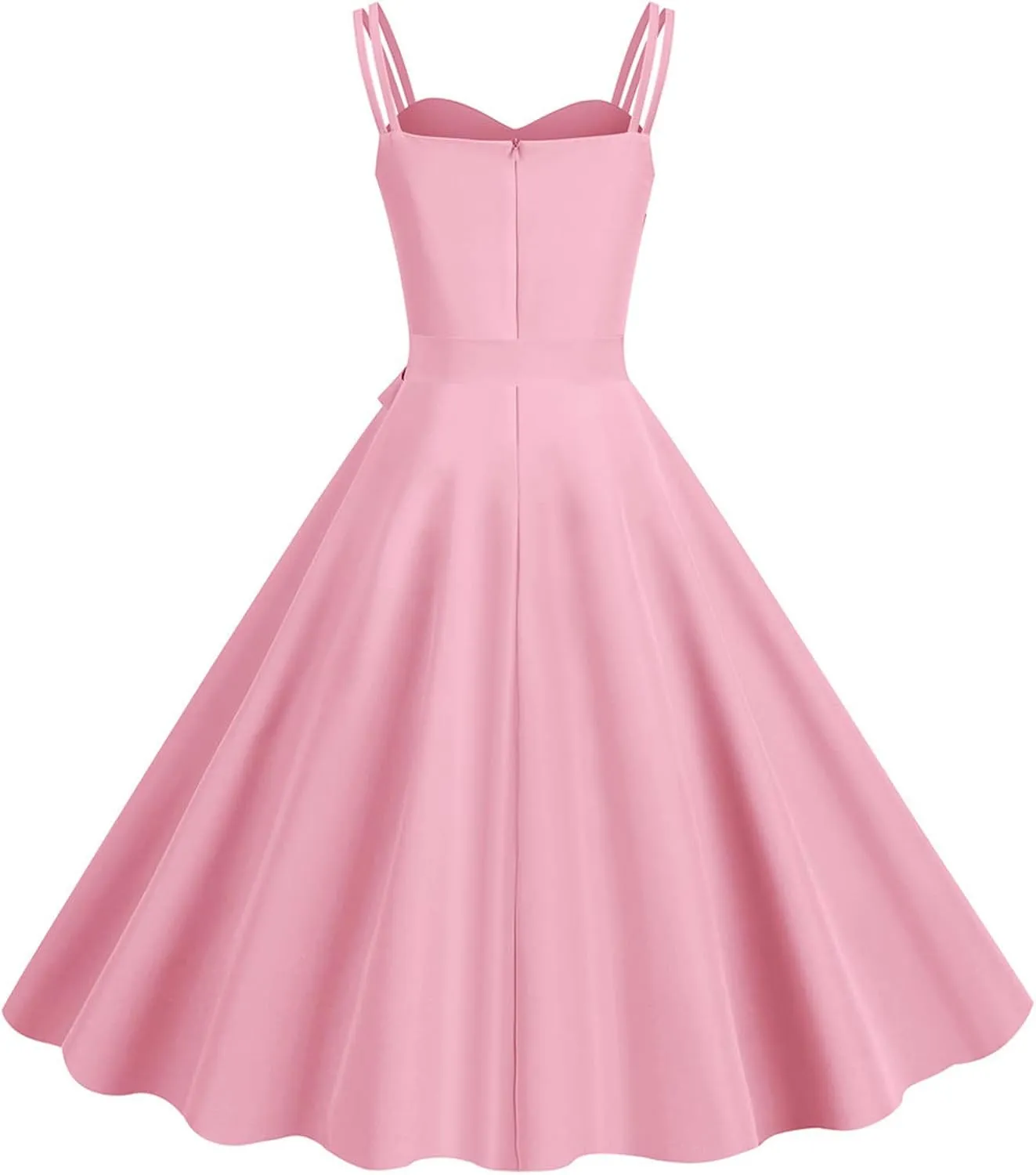 Women 1950s Polka Dot Vintage Dress Double Breasted Notch Lapel Short Sleeve Cocktail Swing Prom Midi Dresses
