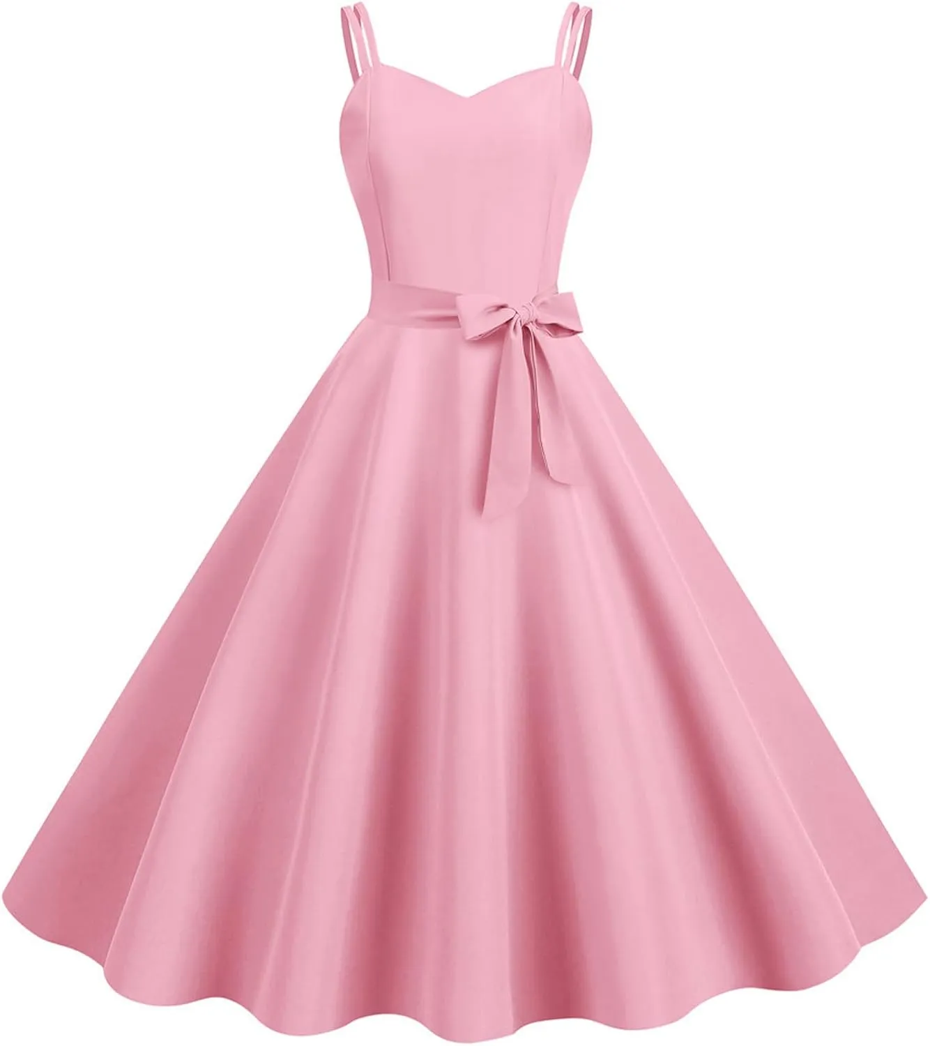 Women 1950s Polka Dot Vintage Dress Double Breasted Notch Lapel Short Sleeve Cocktail Swing Prom Midi Dresses