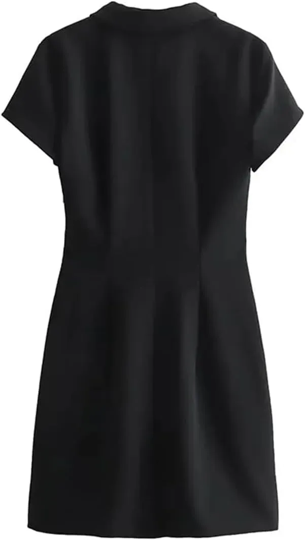 Women O-Neck Mini Dresses Bodycon Short Sleeve Mini Dresses Casual Work Party Dresses