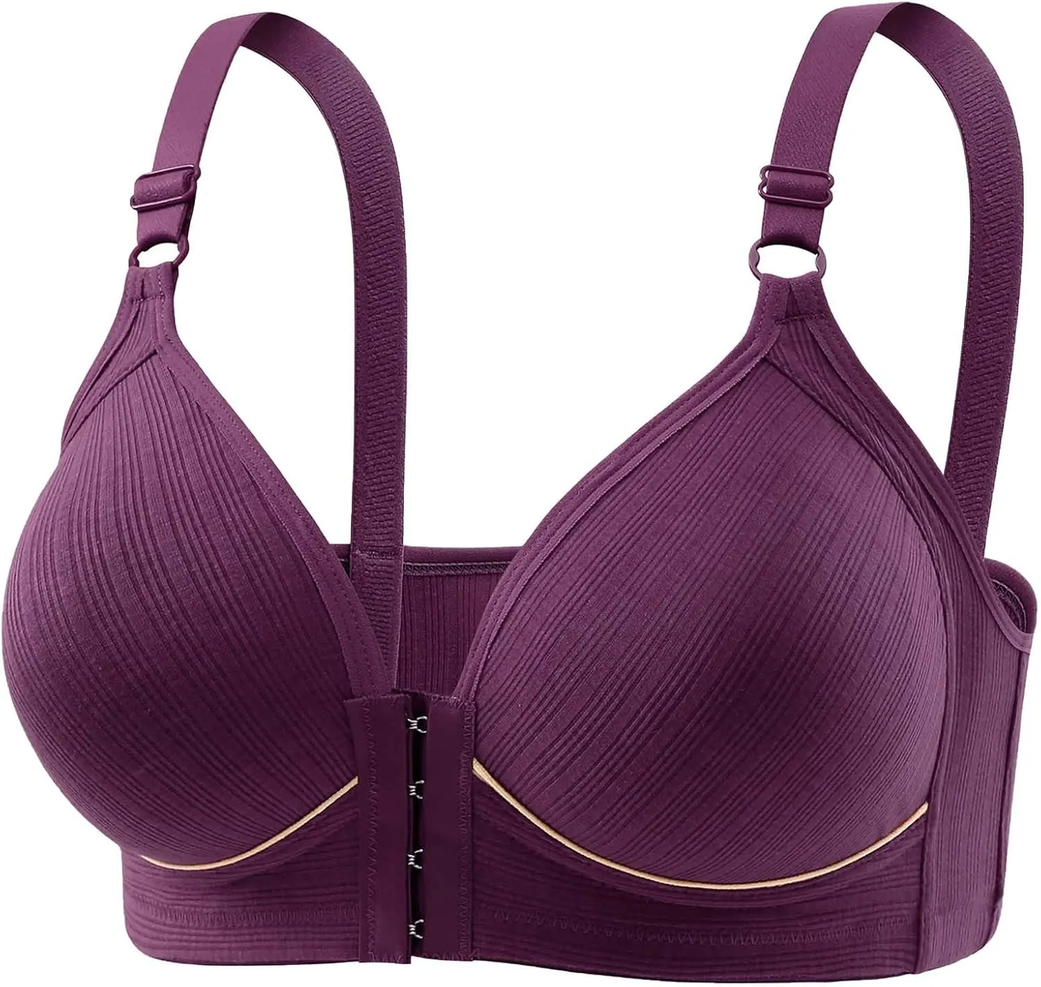 Women Post Surgery Bras Front Closure Adjustable Straps Wireless Bralette Comfort Sport Brassiere Push-Up T-Shirt Bra