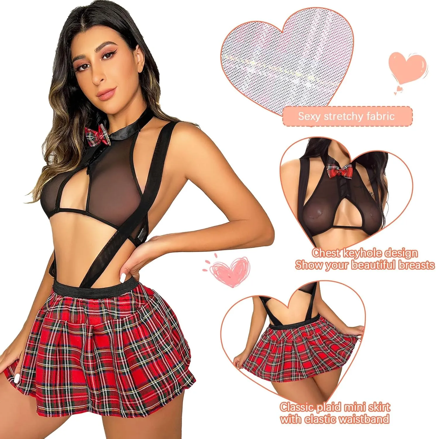 Women Schoolgirl Roleplay Lingerie Set Sexy Student Costumes