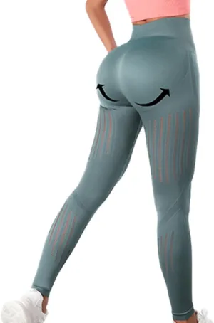 Women Seamless Leggings Smile Contour High Waist Pants for Running Yoga Workout Reg & Plus Size