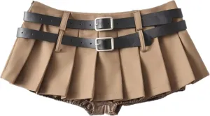Women Sexy Pleated Mini Skirt Lace Ruffle Solid Lingerie Short Skirts Mini Skirts With Shorts Sexy Gothic Mini Skirt