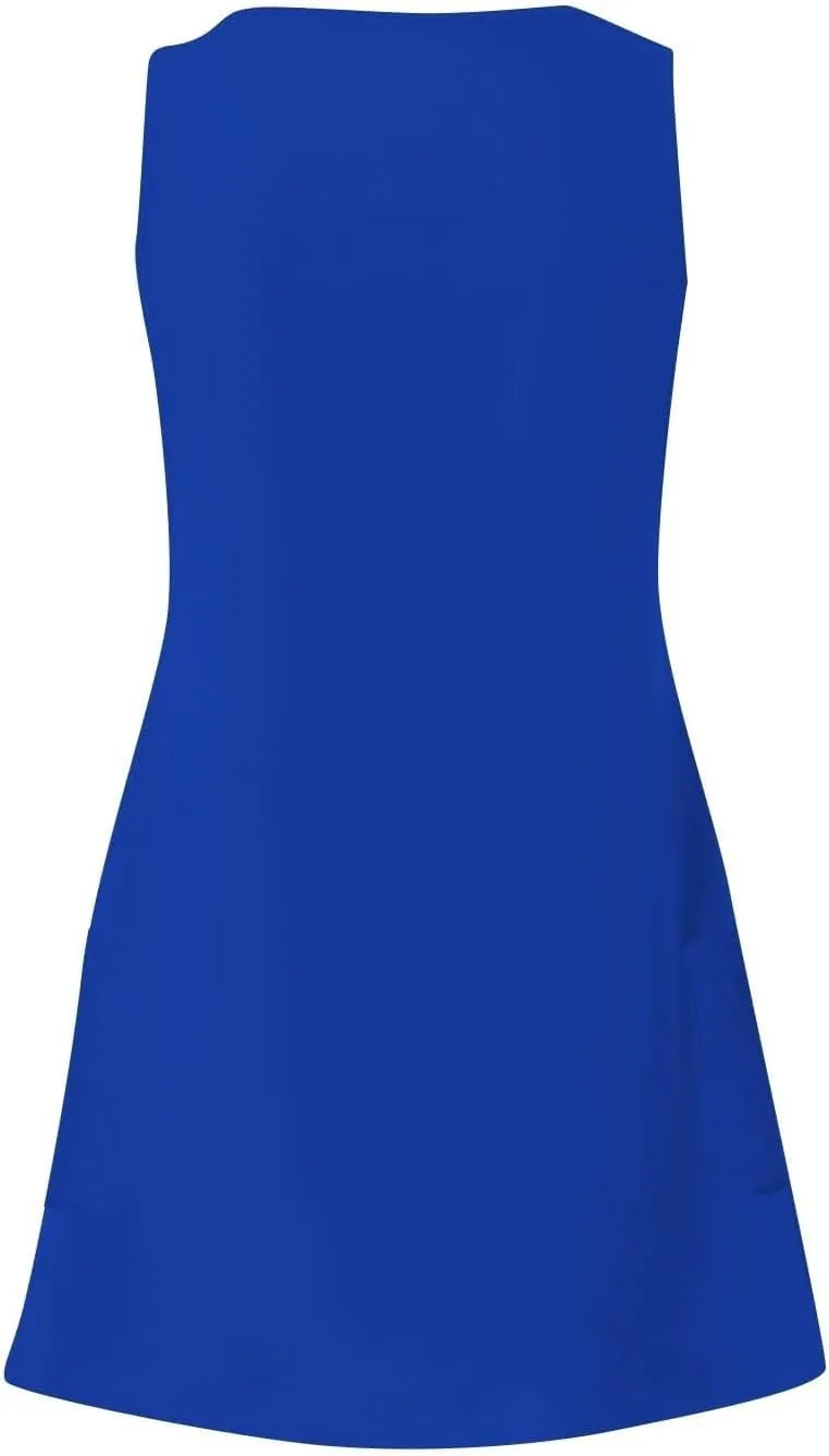 Women Summer Dresses 2025 Casual V Neck Sleeveless Sundress A-Line Mini Beach Vacation Dress with Two Side Pocket