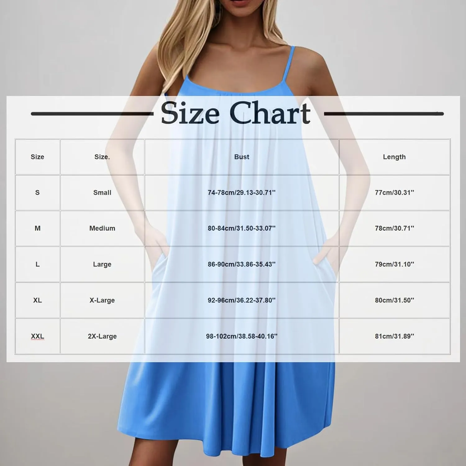Women Summer Dresses Spaghetti Strap Pleated Mini Cami Sundresses Causal Swing A Line Beach Dress with Pockets