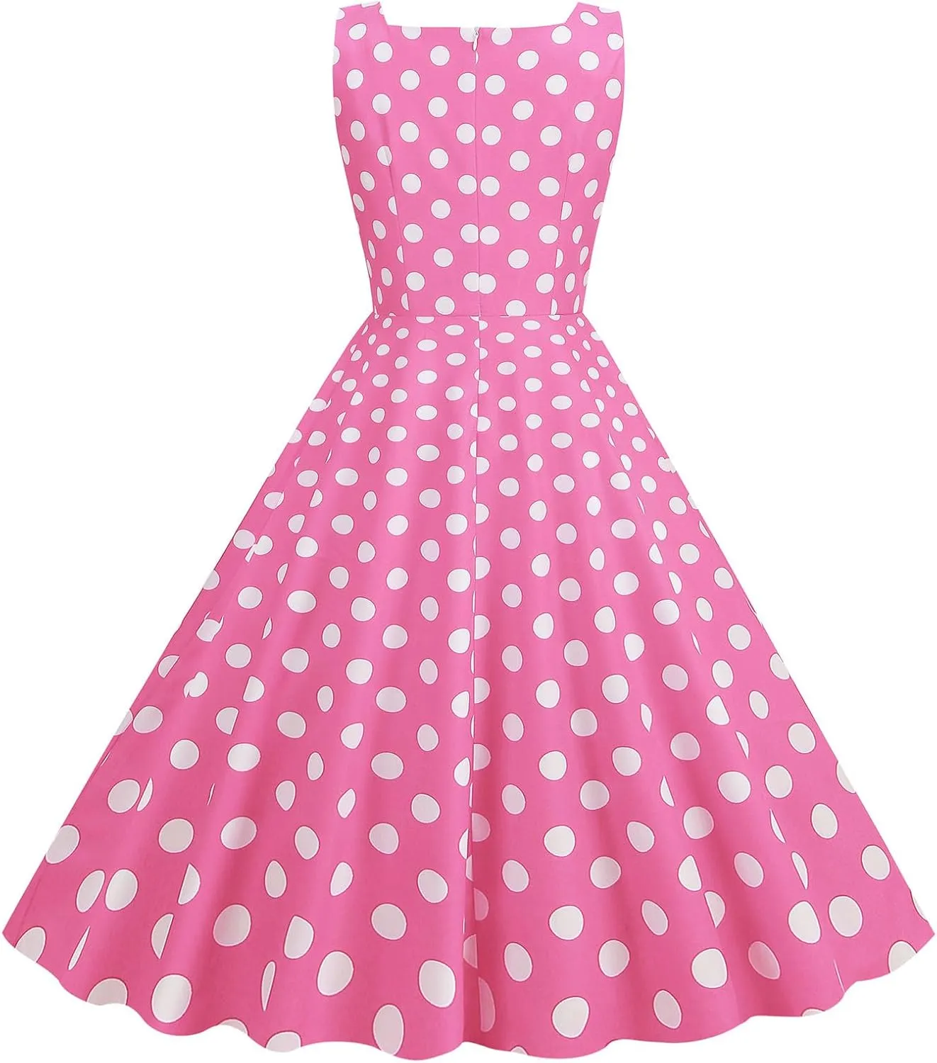 Women's 1950s Retro Polka Dot Audrey Hepburn Style Halter Dresses Cocktail Party A-Line Swing Dress Summer Sundress