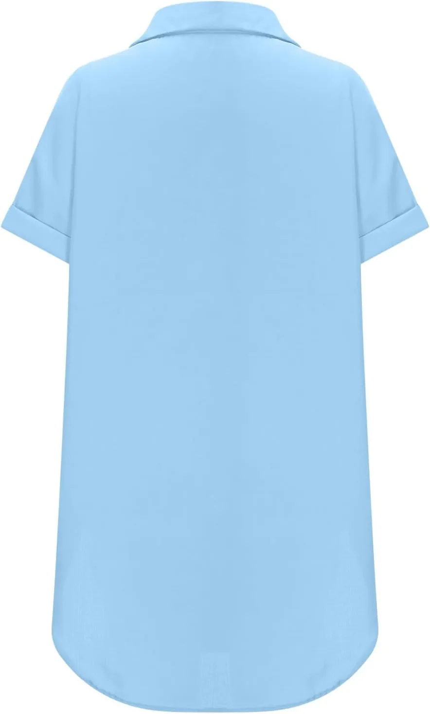 Womens Button Down Shirt Dress 2025 Summer Collared Short Sleeve Solid Color Mini Shift Dresses with Pocket