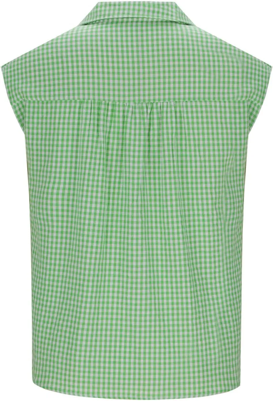Women's Cap Sleeve Button Down Shirts Vintage Plaid Print Collared Blouse Dressy Casual Summer Tops
