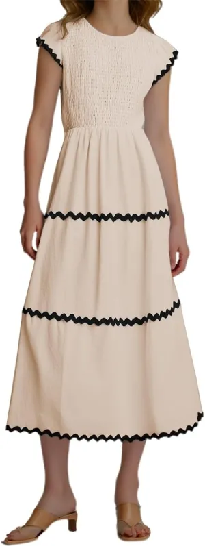 Women's Casual Dress Summer Flutter Short Sleeve Smocked Maxi Dresses Elegant High Waist Flowy Tiered Sundress