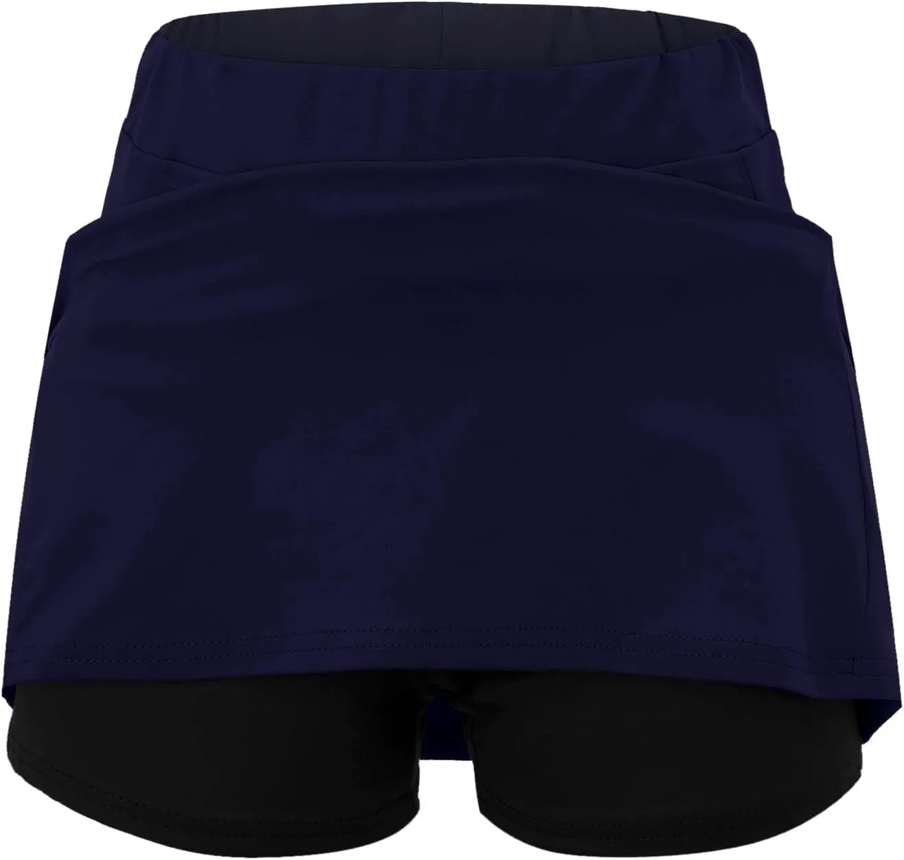 Womens Casual Solid Tennis Pocket Skirt Yoga Sport Active Shorts Jelly Skirt
