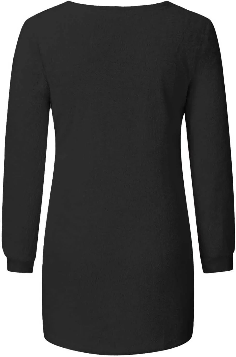Womens Crewneck Tops Sweatshirt Fluffy Fuzzy Jumper Sweater for Women Fashionable Long Sleeve Pullovers Loose Tops