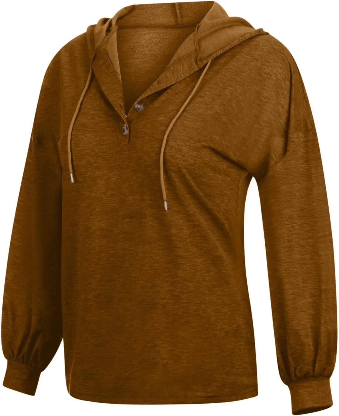 Womens Hoodies Loose Fit Sweatshirt Casual Long Sleeve Button V Neck Shirts Pullover Tops Fashion Cute Blouse Tops